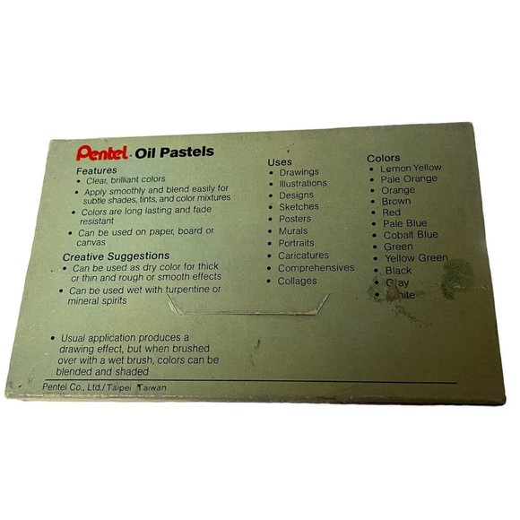 Pentel Oil Pastel 12 New Colors 3 1/4" x 5 1/8" - Picture 4 of 5